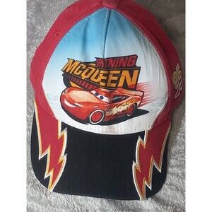 Disney Pixar Cars Lightning McQueen Graphic Hat Youth Nascar Adjustable